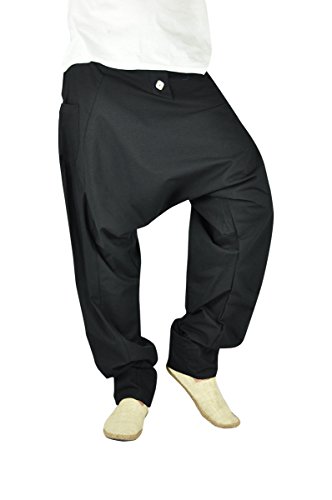 virblatt Pantalones cagados Mujer Harem Pants Pantalones Anchos Baggy - Freudentanz SCH SM