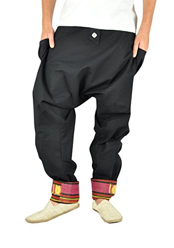 virblatt Pantalones cagados Mujer Harem Pants Pantalones Anchos Baggy - Freudentanz SCH SM