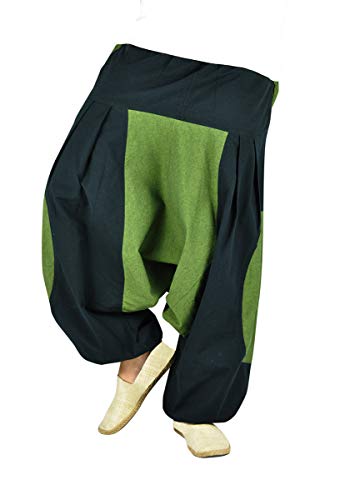 virblatt Pantalones Harem Hombre Pantalones Hippies Bombachos cagados - Himmel LXL