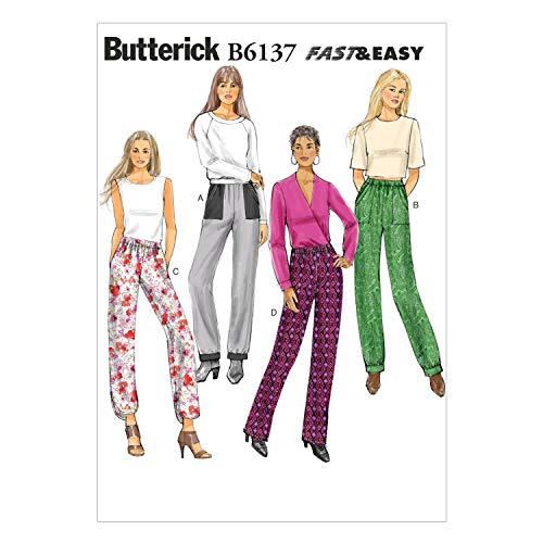 Vogue Patterns 6137 E5 - Patrones de Costura (Tallas 42-50, Pantalones para Mujer)