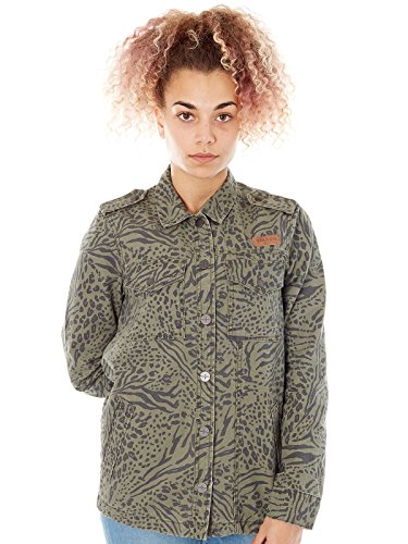 Volcom Pretty Wild - Blusón Chaqueta para Mujer, Mujer, B1511750, Army Green Combo, S (Talla del Fabricante: S)