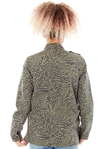 Volcom Pretty Wild - Blusón Chaqueta para Mujer, Mujer, B1511750, Army Green Combo, S (Talla del Fabricante: S)