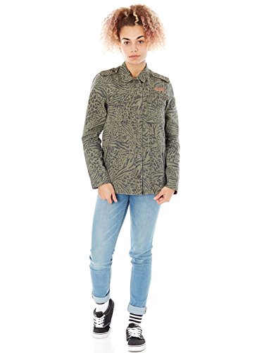 Volcom Pretty Wild - Blusón Chaqueta para Mujer, Mujer, B1511750, Army Green Combo, S (Talla del Fabricante: S)