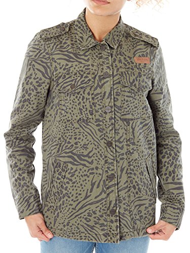 Volcom Pretty Wild - Blusón Chaqueta para Mujer, Mujer, B1511750, Army Green Combo, S (Talla del Fabricante: S)