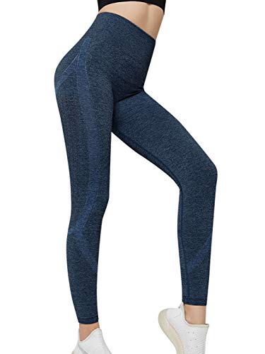 Voqeen Mujer Pantalones De Yoga Deportivos Leggings Alta Cintura Adelgazantes Elásticos y Transpirable secado rápido Fitness Jogging Leggins