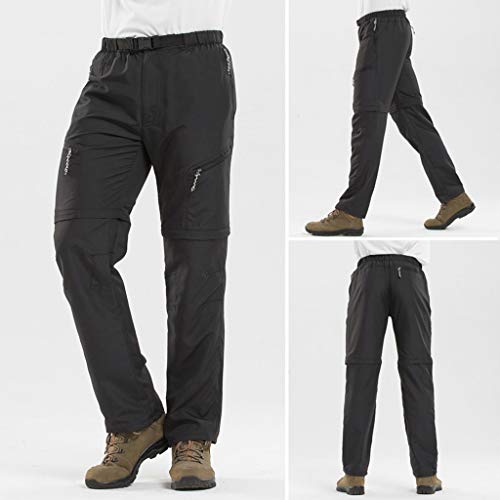 VPASS Pantalones Hombre,Pantalones de Trekking Deportes al Aire Libre Trabajo Pantalones Jogging Desmontable Pants