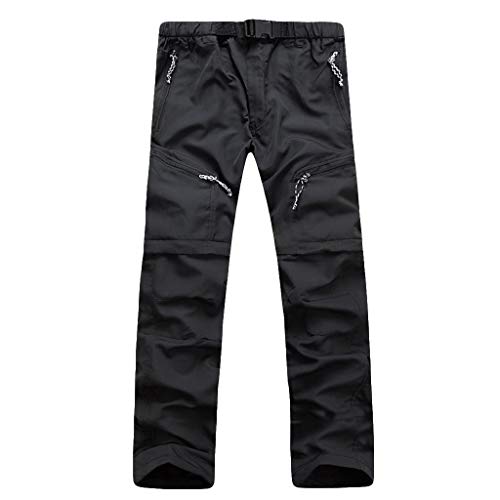 VPASS Pantalones Hombre,Pantalones de Trekking Deportes al Aire Libre Trabajo Pantalones Jogging Desmontable Pants