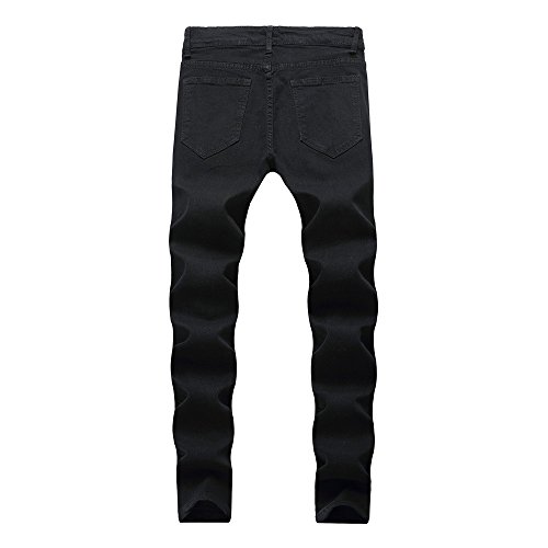 VPASS Pantalones Vaqueros para Hombre,Pantalones Casuales Moda Jeans Rotos Trend Largo Pantalones Pants Skinny Pantalon Fitness Jeans Largos Pantalones Ropa de Hombre