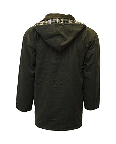 Walker and Hawkes - Chaqueta sin Acolchado para Hombre - Abrigo Encerado Ideal para Cazar - Estilo campiña Inglesa - Verde Oliva - XXX-Large