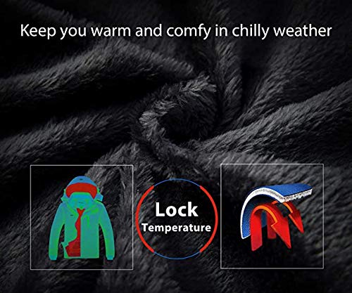 Wantdo Chaqueta de Esquí Impermeable Montaña Abrigo Windbreaker Paño Grueso Suave Chaqueta de Bolsillos Múltiples Cremallera Parka Resistente al Agua para Acampar Viajar para Hombre Caqui X-Large