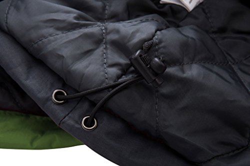 Wantdo Chaquetas de Esquí Resistente al Agua Montaña Abrigo Snowboard para Exteriores Chaqueta Aislada con Vellón Cálida Invierno Parka de Nieve con Capucha para Mujer Verde Oliva Small