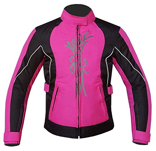 Warrior Gears® - Chaqueta de moto para mujer | CE blindado | Impermeable para la lluvia Biker Moto Riding Chaquetas de moto para mujer