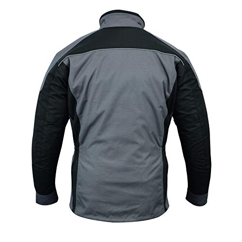 Warrior Gears® - Chaqueta de motocicleta con 6 bolsillos para hombre, diseño de guerrero, de alta visibilidad, con armadura CE | Chaquetas impermeables