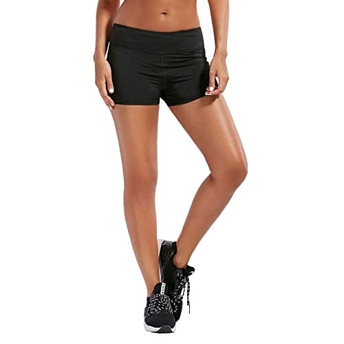 WhiFan Pantalón Leggins Corto Deportivo para Mujer,Running Pantalones Cortos de Yoga con Bolsillo Lateral Pantalones Deportivos y Elásticos Polaina