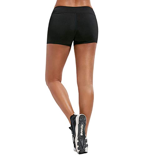 WhiFan Pantalón Leggins Corto Deportivo para Mujer,Running Pantalones Cortos de Yoga con Bolsillo Lateral Pantalones Deportivos y Elásticos Polaina