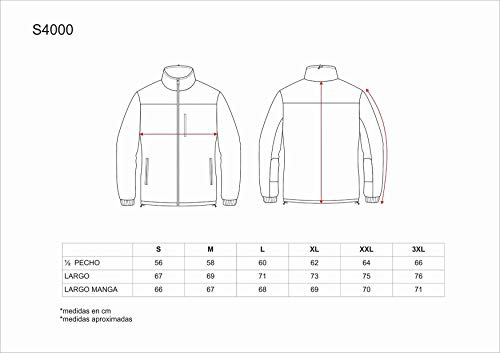 Work Team Forro Polar con Cierre de Cremallera y Refuerzos en Hombros y Codos. Hombre Granate M
