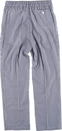 Work Team Pantalón de Cuadros vichí, Cintura elástica, bragueta de Cremallera, Bolsillo Trasero. Hombre Cuadros Vichi Azul 42
