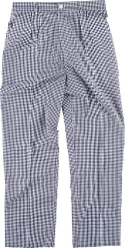 Work Team Pantalón de Cuadros vichí, Cintura elástica, bragueta de Cremallera, Bolsillo Trasero. Hombre Cuadros Vichi Azul 42