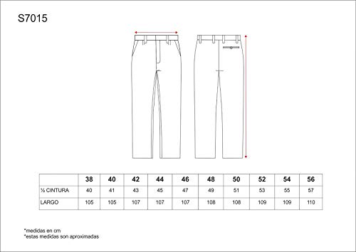 Work Team Pantalón de Pana sin elástico en Cintura. Hombre Beige 44