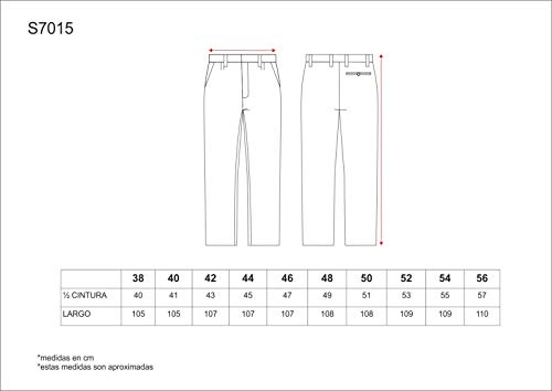 Work Team Pantalón de Pana sin elástico en Cintura. Hombre Verde Kaki 52