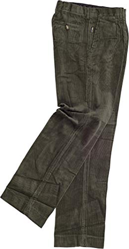 Work Team Pantalón de Pana sin elástico en Cintura. Hombre Verde Kaki 52