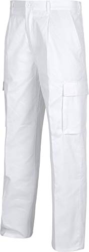 Work Team Pantalón. Elástico en cintura, multibolsillos: dos bolsos laterales en perneras. HOMBRE Blanco 38
