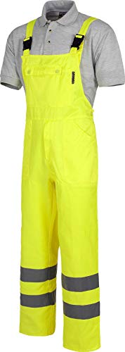 Work Team Peto de Alta Visibilidad con Cintas Reflectantes, EN471; Media Espalda Cubierta, Bolso en Pecho. Hombre Amarillo A.V. 58