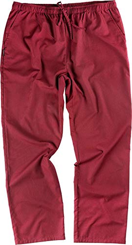 Work Team Uniforme Sanitario, con elástico y cordón en la Cintura, Casaca y Pantalon Unisex Granate M