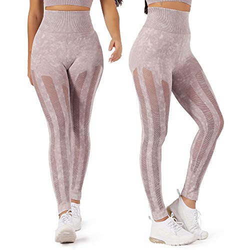 WOWENY Mallas Pantalones Deportivos Leggings Mujer Mallas Deportivas Fitness Leggins Polainas de Yoga Training Fitness Estiramiento (A-Violeta, XL)