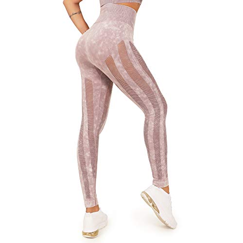 WOWENY Mallas Pantalones Deportivos Leggings Mujer Mallas Deportivas Fitness Leggins Polainas de Yoga Training Fitness Estiramiento (A-Violeta, XL)