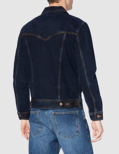 Wrangler Authentic Western Jacket Chaqueta de Mezclilla, Blue Black, Large para Hombre