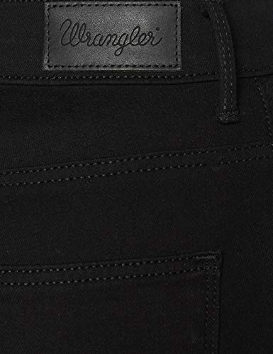 Wrangler High Rise Skinny Pantalones, Negro (Rinsewash 023), 28W / 32L para Mujer