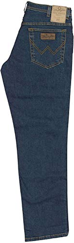 Wrangler Pantalón vaquero de hombre, pierna recta, Texas Stretch Lavado Oscuro 42W x 34L