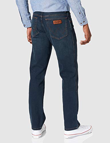 Wrangler Texas Contrast Vaqueros, Blue Vintage Tint, 32W / 34L para Hombre