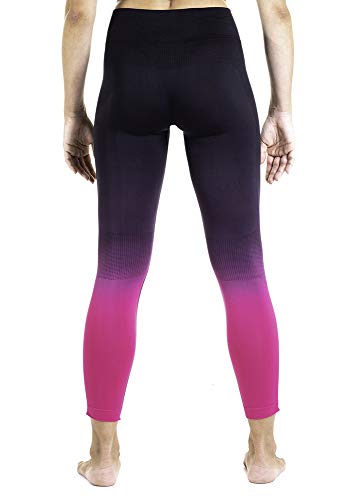 XAED - Pantalón corto de fitness para mujer (negro/fucsia, grande)