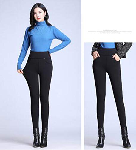 XBTECH Mujer Leggings Forro Polar Polainas Cintura Alta Suave Elástico Invierno cálido Pantalones de Control de Barriga