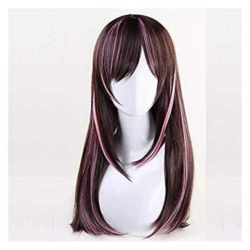 XIAOGING Kizuna ai Cosplay Peluca yotuber a.i.Channel Pelucas de Traje de Anime sintético Resistente al Calor Resistente al Calor Largo para Mujer + Peluca Kumz4136 (Talla : KUMZ4136)