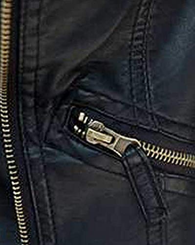 Yesgirl Moda Riverdale PU Chaquetas De Cuero Mujeres Southside Serpents Moto Biker Abrigo Cosplay Casual M Negro Large