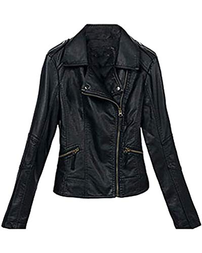 Yesgirl Moda Riverdale PU Chaquetas De Cuero Mujeres Southside Serpents Moto Biker Abrigo Cosplay Casual M Negro Large