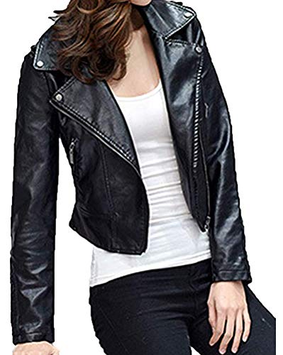 Yesgirl Riverdale Southside Serpientes Mujeres Niñas Moda Biker Chaqueta De Cuero Suéteres Frescos Mujeres Sudadera Slim Fit Crop Top Short Camisetas De Manga Larga Negro A Large