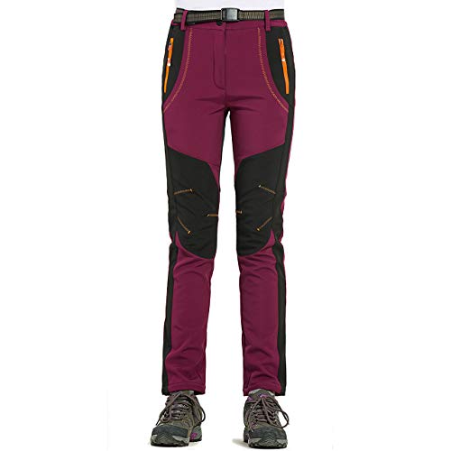 YiLianDa Pantalones de Trekking Softshell Pantalones Impermeables Resistente Pantalones de Escalada