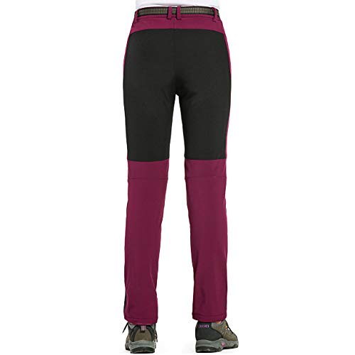 YiLianDa Pantalones de Trekking Softshell Pantalones Impermeables Resistente Pantalones de Escalada