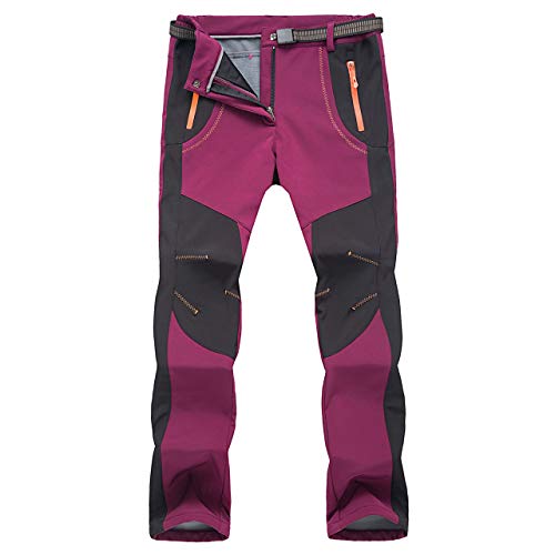 YiLianDa Pantalones de Trekking Softshell Pantalones Impermeables Resistente Pantalones de Escalada