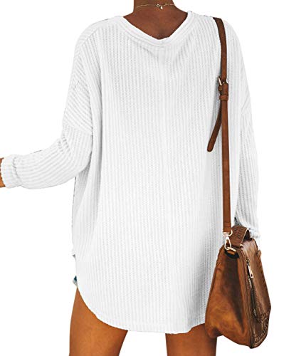 YOINS - Chaqueta de Punto para Mujer con Cuello en V y botón