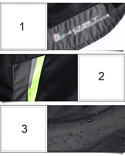 YOUCAI Chaqueta de Moto, Cuatro Estaciones Resistente con Forro Cálido Extraíble Armours Y Reflexivo Chaqueta Para Motocicleta Para Hombres Y Mujeres,Gris,M