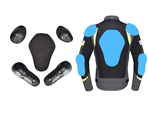 YOUCAI Chaqueta de Moto, Cuatro Estaciones Resistente con Forro Cálido Extraíble Armours Y Reflexivo Chaqueta Para Motocicleta Para Hombres Y Mujeres,Gris,M