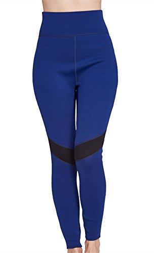YouNaiJia Pantalones de neopreno para mujer, 2 mm, para entrenamiento, natación, surf, canoa, buceo - azul - X-Large