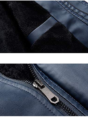 YuanDian Hombre Béisbol Chaqueta De Imitacion Cuero Otoño Invierno Casual Vintage Bordado Bomber Aviador Baseball Jacket Polipiel Casaca Piel Sintetica Chamarra Cazadora Blanco + Negro XL