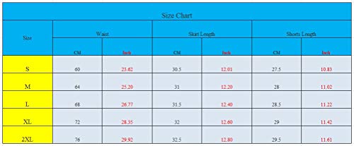 Yujeet Falda Deportivas de Tenis para Mujer Falda de Golf Minifalda Elástica Plisada con Interior Shorts