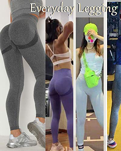 Yutdeng Leggins Deportivos Mujer Push Up Mujer Mallas Pantalones de Yoga de Punto Sin Costuras Mujeres Correr Medias Deportivas Cintura Alta Leggings